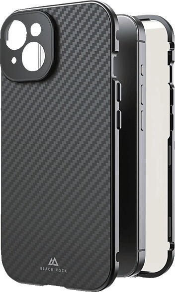Black Rock 360° Glass Full Cover Apple iPhone 15 Real Carbon