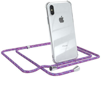 Eazy Case Handykette kompatibel mit Apple iPhone XS Max Kette, Handyhülle mit Umhängeband, Handykordel, Schutzhülle, Kette, Silikonhülle, Silikon Cover, Lila