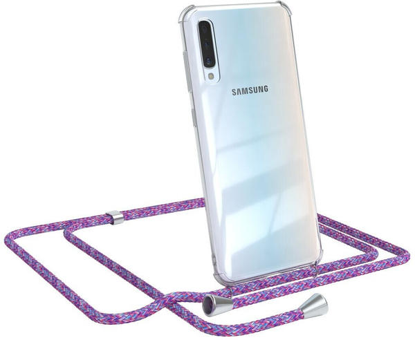 Eazy Case Handykette kompatibel mit Samsung Galaxy A50 / A30s / A50s Kette, Handyhülle mit Umhängeband, Handykordel, Schutzhülle, Kette, Silikonhülle, Silikon Cover, Lila