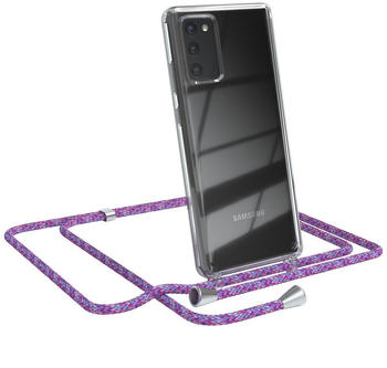 Eazy Case Handykette kompatibel mit Samsung Galaxy Note 20 Kette, Handyhülle mit Umhängeband, Handykordel, Schutzhülle, Kette, Silikonhülle, Silikon Cover, Lila