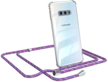 Eazy Case Handykette kompatibel mit Samsung Galaxy S10e Kette, Handyhülle mit Umhängeband, Handykordel, Schutzhülle, Kette, Silikonhülle, Silikon Cover, Lila