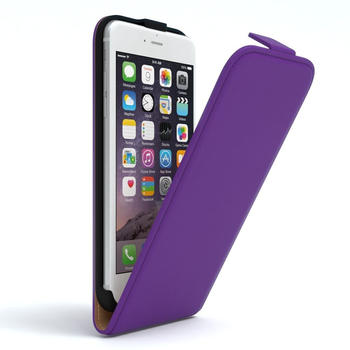 Eazy Case Hülle kompatibel mit Apple iPhone 6 / 6S Klapphülle, Handyhülle aufklappbar, Schutzhülle, Flipcover, Case vertikal klappbar, aus Kunstleder, Lila