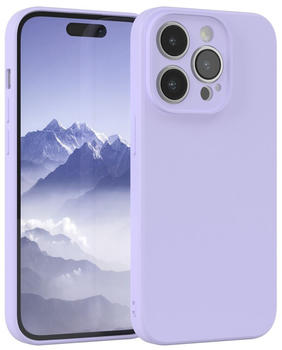 Eazy Case Silikon Handyhülle kompatibel mit Apple iPhone 14 Pro, Silikonhülle mit Kameraschutz, Silikonhülle, Schutzhülle, Bumper, Handy Case, Softcase, Lavendel Lila