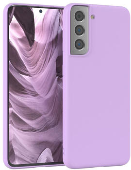 Eazy Case Silikon Hülle kompatibel Samsung Galaxy S21 5G zweilagiges Slimcover mit Kameraschutz und Innenfutter, Silikonhülle, Schutzhülle, Bumper, Handy Case, Hülle, Softcase, Lila