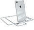 Eazy Case Handykette kompatibel mit Apple iPhone XR Kette, Handyhülle mit Umhängeband, Handykordel, Schutzhülle, Kette, Silikonhülle, Silikon Cover, Weiß / Silber