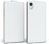 Eazy Case Hülle kompatibel mit Apple iPhone XR Klapphülle, Handyhülle aufklappbar, Schutzhülle, Flipcover, Case vertikal klappbar, aus Kunstleder, Weiß