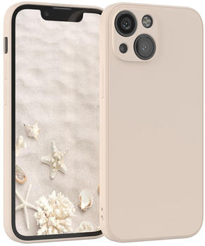 Eazy Case Silikon Handyhülle kompatibel mit Apple iPhone 13 Mini, Silikonhülle mit Kameraschutz, Silikonhülle, Schutzhülle, Bumper, Handy Case, Softcase, Beige, Taupe