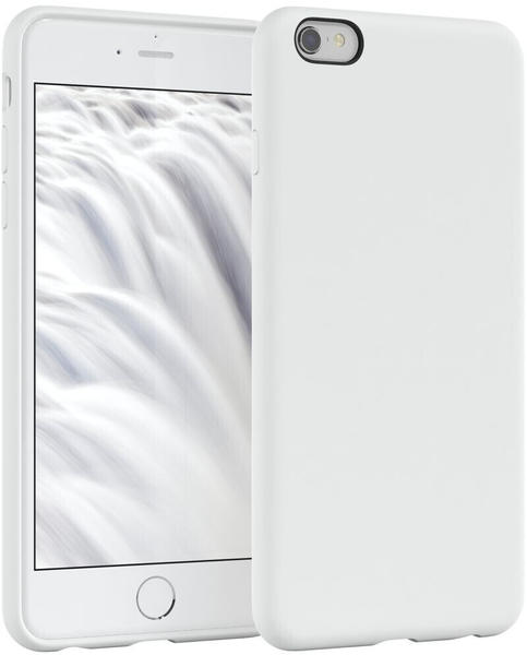 Eazy Case Silikon Hülle kompatibel mit Apple iPhone 6 / 6S, Slimcover mit Kameraschutz, Silikonhülle, Schutzhülle, Bumper, Handy Case, Hülle, Silicon Case, Weiß