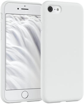 Eazy Case Silikon Hülle kompatibel mit Apple iPhone SE (2022/2020) / iPhone 8 / 7, Slimcover mit Kameraschutz, Silikonhülle, Schutzhülle, Bumper, Handy Case, Hülle, Silicon Case, Weiß