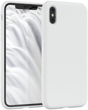 Eazy Case Silikon Hülle kompatibel mit Apple iPhone X / XS, Slimcover mit Kameraschutz, Silikonhülle, Schutzhülle, Bumper, Handy Case, Hülle, Silicon Case, Weiß