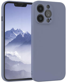 Eazy Case Silikon Handyhülle kompatibel mit Apple iPhone 13 Pro, Silikonhülle mit Kameraschutz, Silikonhülle, Schutzhülle, Bumper, Handy Case, Softcase, Stahl Blau