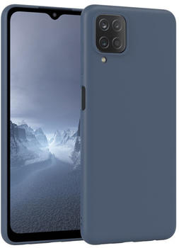 Eazy Case Silikon Handyhülle kompatibel mit Samsung Galaxy A12, Silikonhülle mit Kameraschutz, Silikonhülle, Schutzhülle, Bumper, Handy Case, Softcase, Petrol Blau