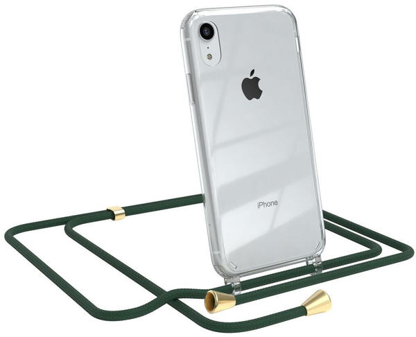 Eazy Case Handykette kompatibel mit Apple iPhone XR Kette, Handyhülle mit Umhängeband, Handykordel, Schutzhülle, Kette, Silikonhülle, Silikon Cover, Grün