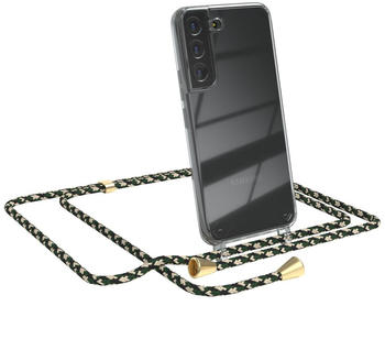 Eazy Case Handykette kompatibel mit Samsung Galaxy S22 5G Kette, Handyhülle mit Umhängeband, Handykordel, Schutzhülle, Kette, Silikonhülle, Silikon Cover, Grün Camouflage