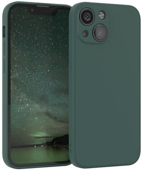 Eazy Case Silikon Handyhülle kompatibel mit Apple iPhone 13 Mini, Silikonhülle mit Kameraschutz, Silikonhülle, Schutzhülle, Bumper, Handy Case, Softcase, Nacht Grün