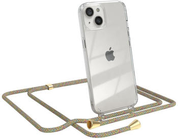 Eazy Case Handykette kompatibel mit Apple iPhone 13 Kette, Handyhülle mit Umhängeband, Handykordel, Schutzhülle, Kette, Silikonhülle, Silikon Cover, Bunt