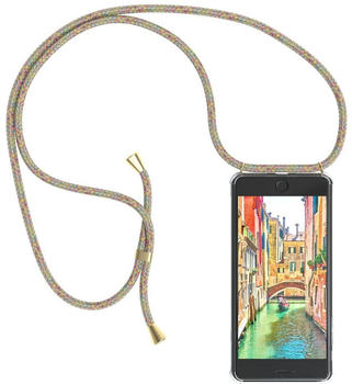 Eazy Case Handykette kompatibel mit Apple iPhone 7 / 8 Plus Kette, Handyhülle mit Umhängeband, Handykordel, Schutzhülle, Kette, Silikonhülle, Silikon Cover, Bunt