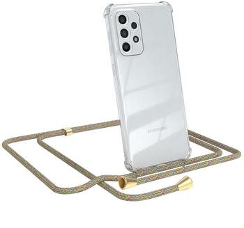 Eazy Case Handykette kompatibel mit Samsung Galaxy A33 5G Kette, Handyhülle mit Umhängeband, Handykordel, Schutzhülle, Kette, Silikonhülle, Silikon Cover, Regenbogen Bunt