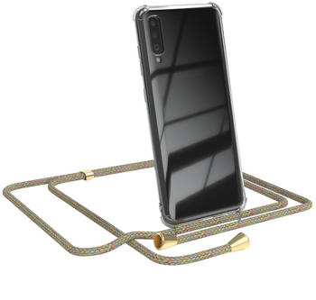 Eazy Case Handykette kompatibel mit Samsung Galaxy A70 Kette, Handyhülle mit Umhängeband, Handykordel, Schutzhülle, Kette, Silikonhülle, Silikon Cover, Bunt
