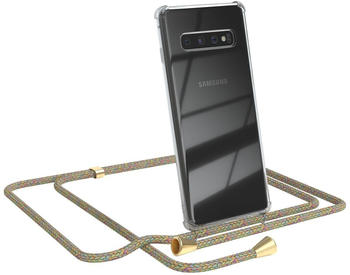Eazy Case Handykette kompatibel mit Samsung Galaxy S10 Kette, Handyhülle mit Umhängeband, Handykordel, Schutzhülle, Kette, Silikonhülle, Silikon Cover, Bunt