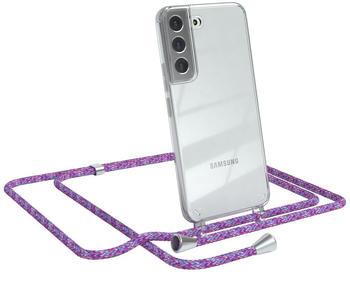 Eazy Case Handykette kompatibel mit Samsung Galaxy S22 5G Kette, Handyhülle mit Umhängeband, Handykordel, Schutzhülle, Kette, Silikonhülle, Silikon Cover, Einhorn Bunt