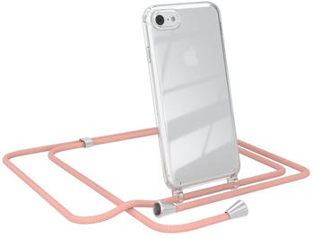 Eazy Case – Handykette – kompatibel mit Apple iPhone 11 Handyhülle mit Umhängeband, Silikonhülle, Schutzhülle mit Ersatz-Kordel, Hülle mit Band, Stylische Kette für Smartphone, Alt Rosa