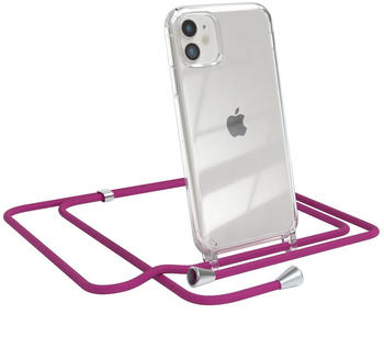 Eazy Case Handykette kompatibel mit Apple iPhone 11 Kette, Handyhülle mit Umhängeband, Handykordel, Schutzhülle, Kette, Silikonhülle, Silikon Cover, Pink