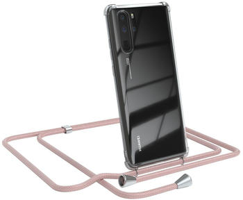 Eazy Case Handykette kompatibel mit Huawei P30 Pro Kette, Handyhülle mit Umhängeband, Handykordel, Schutzhülle, Kette, Silikonhülle, Silikon Cover, Rose-Gold