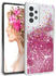 Eazy Case Hülle kompatibel mit Samsung Galaxy A52 / A52 5G / A52s 5G Schutzhülle mit Flüssig-Glitzer, Handyhülle, TPU / Silikon, Transparent, Pink