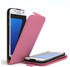 Eazy Case Hülle kompatibel mit Samsung Galaxy S7 Klapphülle, Handyhülle aufklappbar, Schutzhülle, Flipcover, Case vertikal klappbar, aus Kunstleder, Rosa