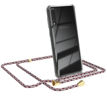 Eazy Case Handykette kompatibel mit Samsung Galaxy A50 / A30s / A50s Kette, Handyhülle mit Umhängeband, Handykordel, Schutzhülle, Kette, Silikonhülle, Silikon Cover, Rot Camouflage