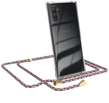 Eazy Case Handykette kompatibel mit Samsung Galaxy Note 10 Plus Kette, Handyhülle mit Umhängeband, Handykordel, Schutzhülle, Kette, Silikonhülle, Silikon Cover, Rot Camouflage