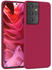 Eazy Case Silikon Hülle kompatibel mit Samsung Galaxy S21 Ultra 5G, Slimcover mit Kameraschutz, Silikonhülle, Schutzhülle, Bumper, Handy Case, Hülle, Silicon Case, Beere, Rot