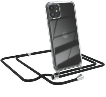 Eazy Case Handykette kompatibel mit Apple iPhone 11 Kette, Handyhülle mit Umhängeband, Handykordel, Schutzhülle, Kette, Silikonhülle, Silikon Cover, Schwarz