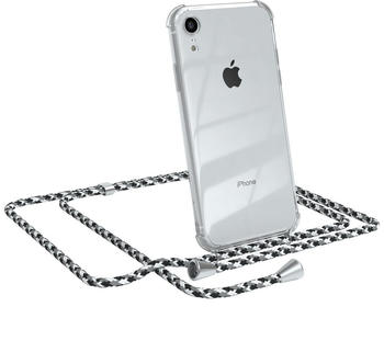 Eazy Case Handykette kompatibel mit Apple iPhone XR Kette, Handyhülle mit Umhängeband, Handykordel, Schutzhülle, Kette, Silikonhülle, Silikon Cover, Schwarz Camouflage