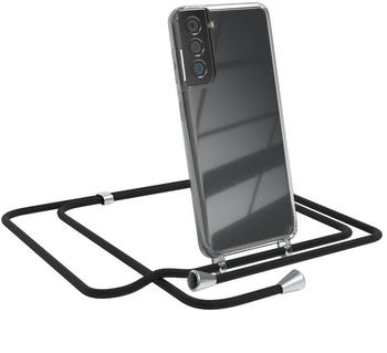 Eazy Case Handykette kompatibel mit Samsung Galaxy S21 Kette, Handyhülle mit Umhängeband, Handykordel, Schutzhülle, Kette, Silikonhülle, Silikon Cover, Schwarz