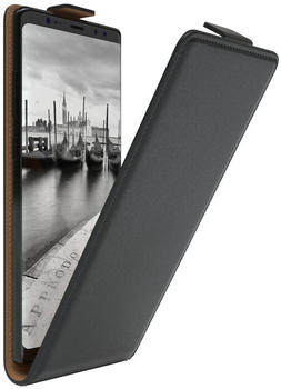 Eazy Case Hülle kompatibel mit Samsung Galaxy Note 8 Klapphülle, Handyhülle aufklappbar, Schutzhülle, Flipcover, Case vertikal klappbar, aus Kunstleder, Schwarz