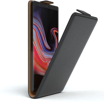 Eazy Case Hülle kompatibel mit Samsung Galaxy Note 9 Klapphülle, Handyhülle aufklappbar, Schutzhülle, Flipcover, Case vertikal klappbar, aus Kunstleder, Schwarz