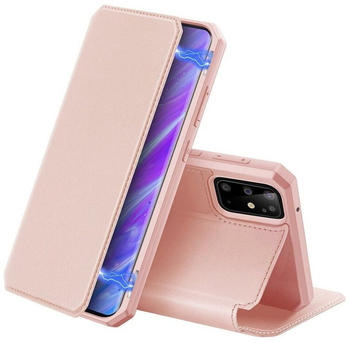 Cofi Buch Tasche Skin X Dux Ducis für SAMSUNG GALAXY A41 A415F Handy Hülle Etui Brieftasche Schutzhülle mit Standfunktion, Kartenfach Rose