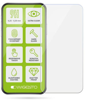 Wigento Handyhülle Für Samsung Galaxy S22 Silikon Case TPU Transparent und oder 026 H9 Glas Handy Tasche Hülle Schutz Cover 2x 2.5D 0.26mm H9 Hart Glas Transparent