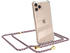 Eazy Case Handykette kompatibel mit Apple iPhone 11 Pro Kette, Handyhülle mit Umhängeband, Handykordel, Schutzhülle, Kette, Silikonhülle, Silikon Cover, Rot Camouflage