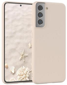Eazy Case Silikon Handyhülle kompatibel mit Samsung Galaxy S21 5G, zweilagiges Slimcover mit Kameraschutz und Innenfutter, Silikonhülle, Schutzhülle, Bumper, Handy Case, Hülle, Softcase, Taupe