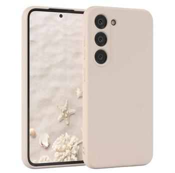 Eazy Case Slim Cover kompatibel mit Samsung Galaxy S23 Hanyhülle Ultra Dünn Slim mit Microfiber, Case Dünn Silikon Schutzhülle, Soft Silikon, Kratzfeste Rundumschutz Case, Stoßdämpfung in Taupe