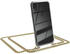 Eazy Case Handykette kompatibel mit iPhone XR Handyhülle mit Metal Umhängeband und Ersatz Kordel schwarz, Handykordel mit Schutzhülle, Stylische Kette, Metal - Gold