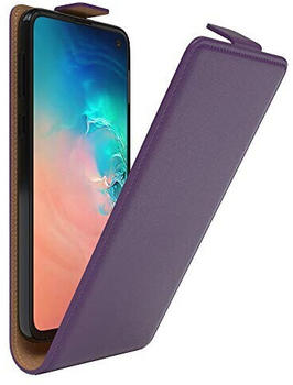 Eazy Case Hülle kompatibel mit Samsung Galaxy S10e Flip Cover zum Aufklappen, Handyhülle aufklappbar, Schutzhülle, Flipcover, Flipcase, Flipstyle Case vertikal klappbar, aus Kunstleder, Lila