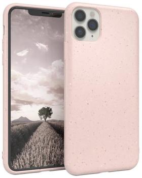 Eazy Case Bio Handyhülle kompatibel mit iPhone 11 Pro Max, nachhaltiges Bio Case, Schutzhülle biologisch abbaubar, TPU Slimcover Hülle mit Kameraschutz, aus Pflanzenfasern, Pink