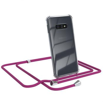 Eazy Case Handykette kompatibel mit Samsung Galaxy S10e Handyhülle mit Umhängeband, Handykordel mit Schutzhülle, Silikonhülle, Hülle mit Band, Stylische Kette mit Hülle für Smartphone, Pink