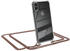 Eazy Case Handykette kompatibel mit iPhone X/XS Handyhülle mit Metal Umhängeband und Ersatz Kordel schwarz, Handykordel mit Schutzhülle, Stylische Kette, Metal - Rose