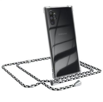 Eazy Case Handykette kompatibel mit Samsung Galaxy Note 10 Plus Handyhülle mit Umhängeband, Handykordel mit Schutzhülle, Silikonhülle, Hülle, Stylische Kette für Smartphone, Schwarz Camouflage