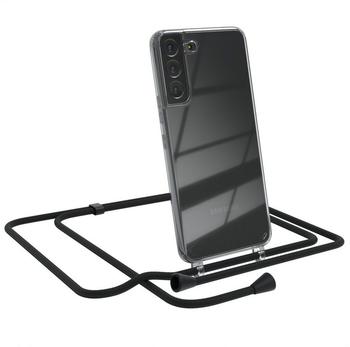 Eazy Case Handykette kompatibel mit Samsung Galaxy S22 Plus 5G Handyhülle mit Umhängeband, Handykordel mit Schutzhülle, Silikonhülle, Hülle, Stylische Kette für Smartphone, Schwarz - Clips Schwarz
